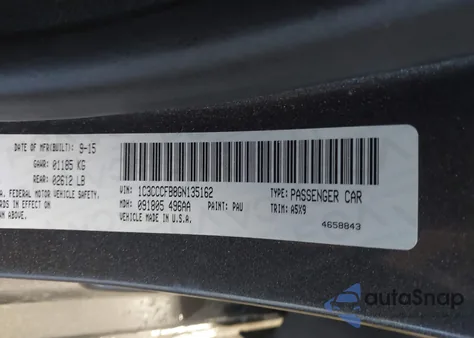 2016 Chrysler 200 Lx from USA, damaged, VIN 1C3CCCFB8GN135162